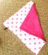 Crinkle Square  - Pink Spots